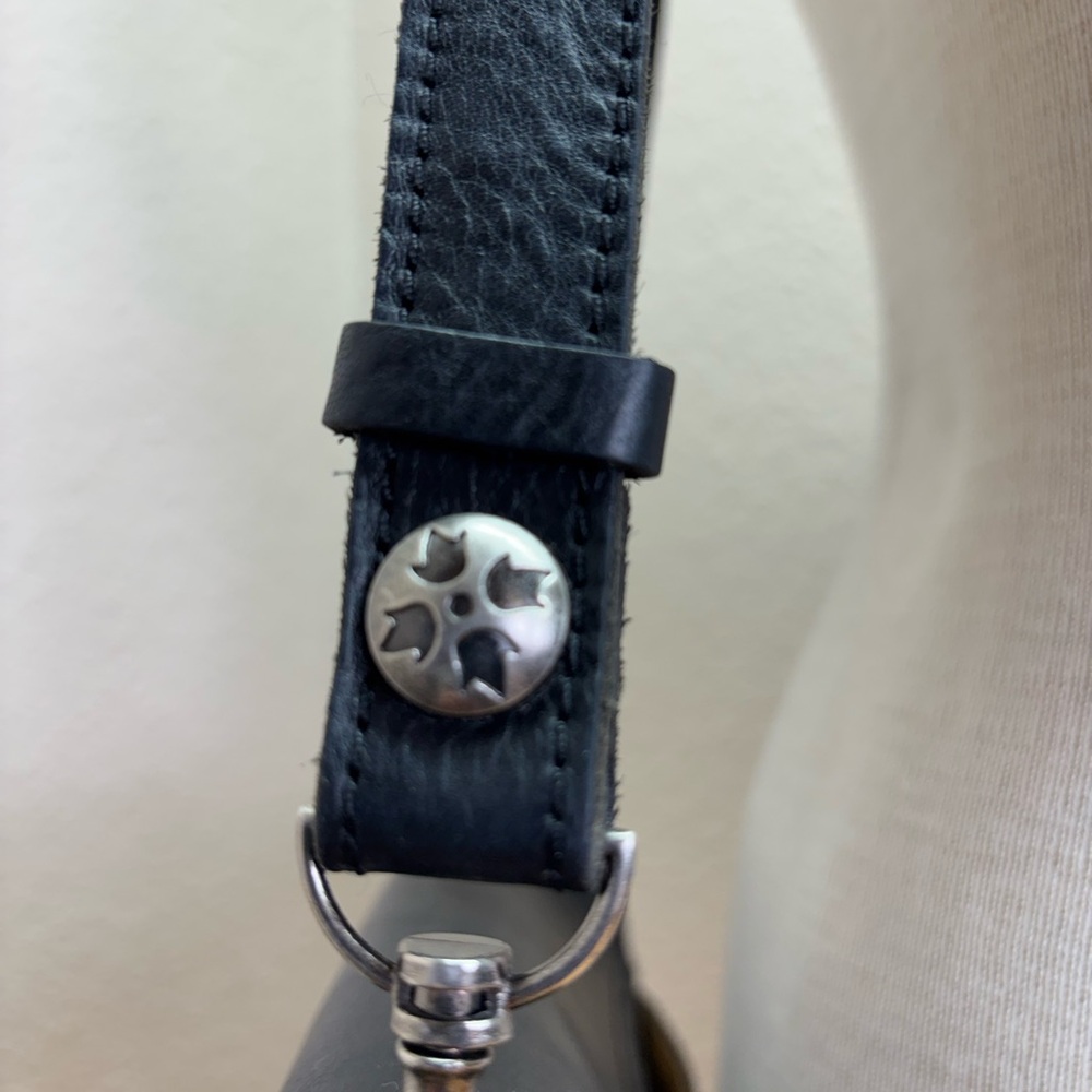 Patricia Nash Black Leather Cassini Crossbody Flap Bag - Picture 7 of 13